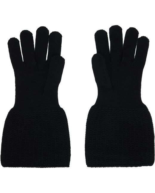 Yohji Yamamoto Black Knitted Cuffs Gloves