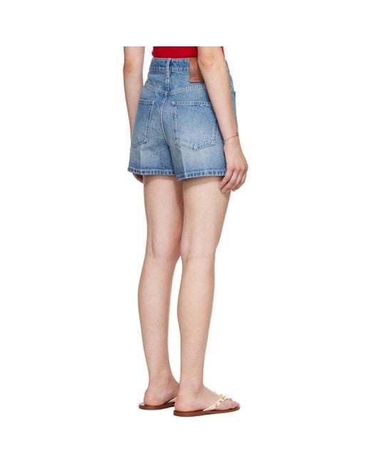 Valentino Blue Patch Pocket Denim Shorts