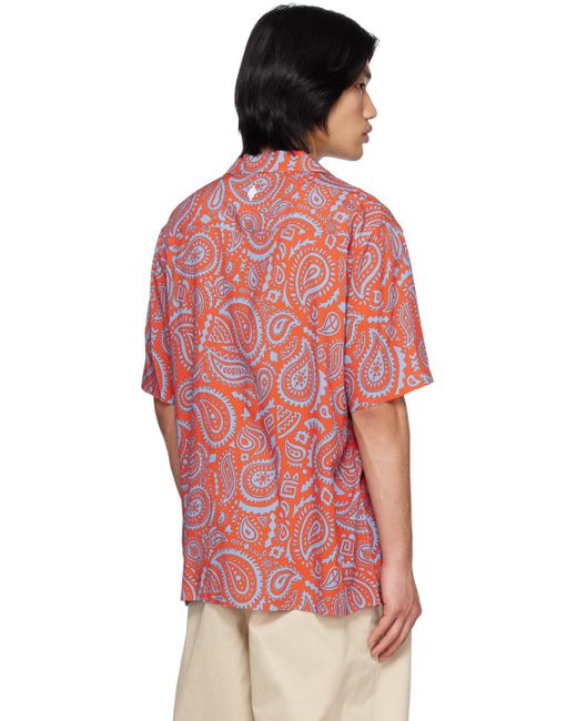 Marcelo Burlon Red Paisley Hawaii Shirt for men