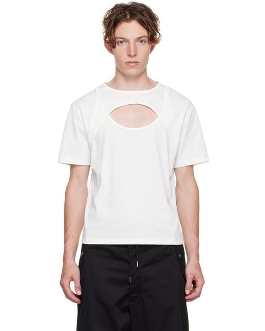 Dion Lee Ssense Exclusive White T-shirt for men