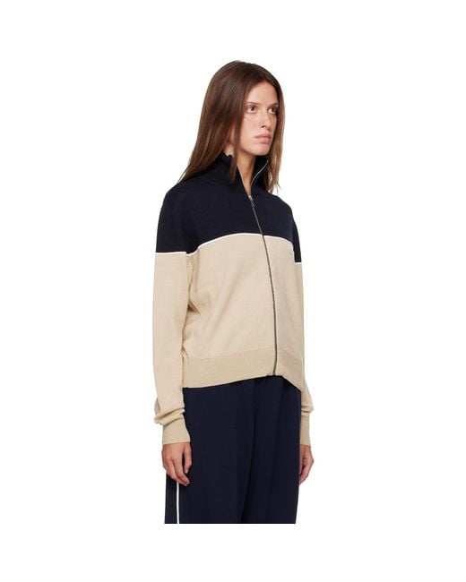 Cordera Blue Off- & Extrafine Merino Wool Sporty Cardigan