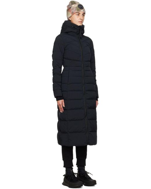 Canada Goose Black 'black Label' Clair Long Down Coat | Lyst