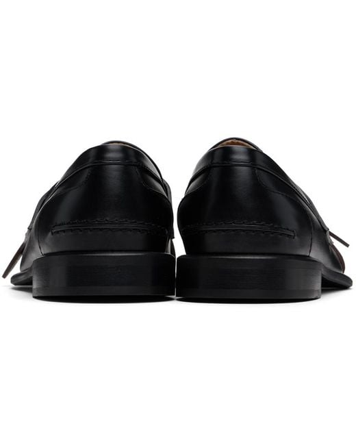 J.W. Anderson Black Leather Loafers for men