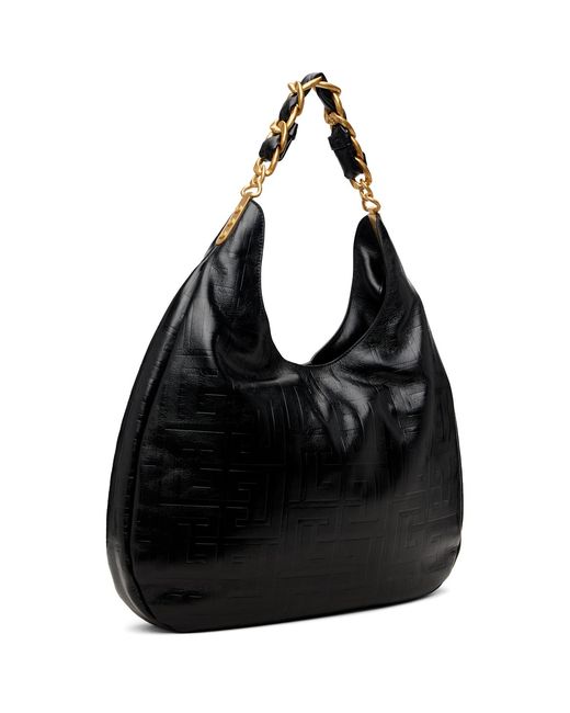 Balmain Black 1945 Soft Monogram Bag