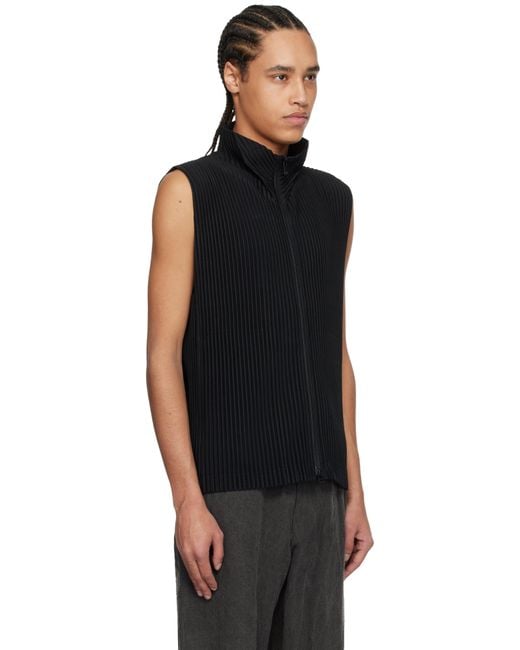 Homme Plissé Issey Miyake Black Monthly Color March Vest for men
