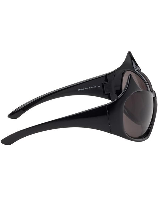 Balenciaga Black Gotham Cat Sunglasses for men