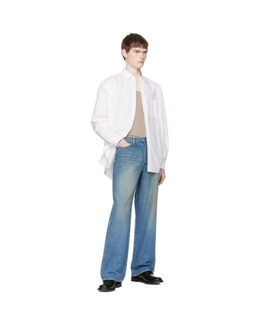 Ssstein Blue Loose Jeans for men