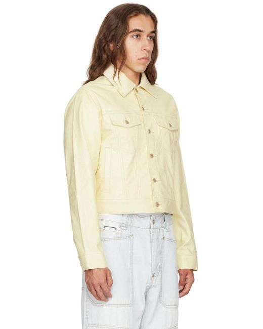 Blouson Jaune En Cuir Végétalien Exclusif À Ssense Eytys pour homme en coloris Multicolor