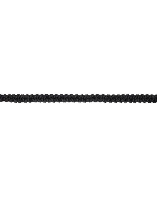 mfpen Black Hand-Braided Leather Belt for men