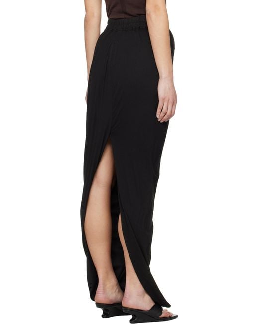 【RICK OWENS】DRKSHDW Hollywood Pull On Pillarマキシスカート Gray Hollywood Pull On Pillar Maxi Skirt by Rick Owens