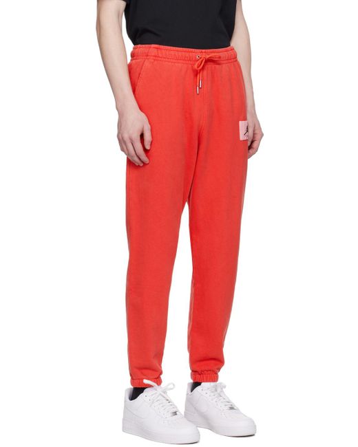 Nike Red Washed Sweatpants for men