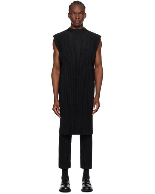 Homme Plissé Issey Miyake Black Homme Plissé Issey Miyake Monthly Color April Tank Top for men