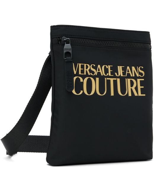 Versace Black Logo Couture Bag for men