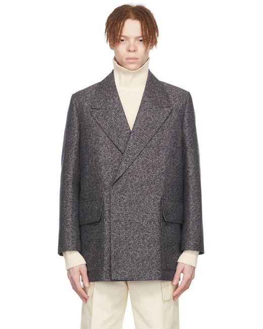 メンズ Jil Sander Ssense限定 ブルー コットン コート Multicolor