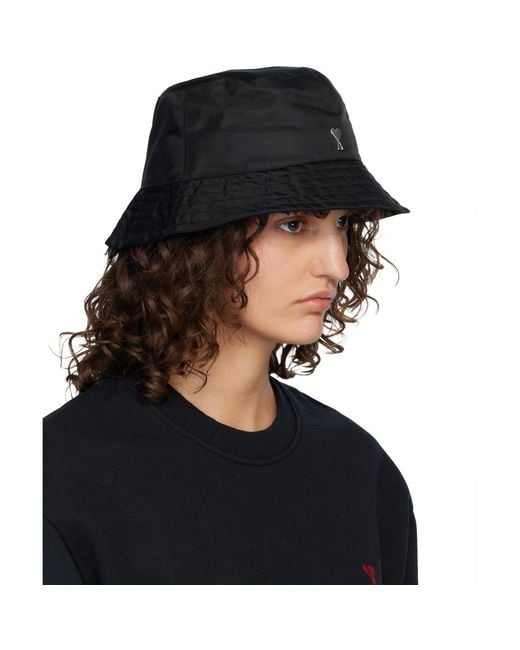 AMI Black Ami De Coeur Stud Bucket Hat