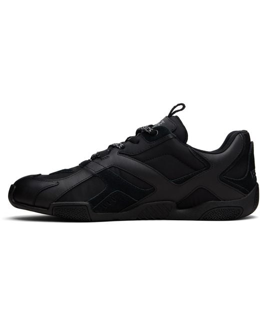 Versace Black Galaxia Leather Sneakers for men