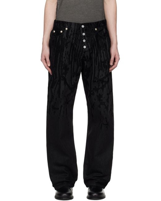 THUG CLUB Blood Lazered Jeans in Black for Men | Lyst