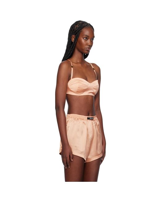 Palm Angels Black Monogram Balconette Bra