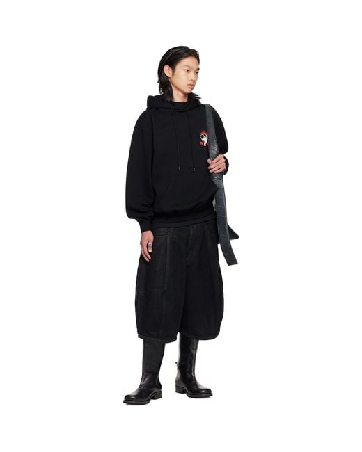 Lu'u Dan Black Puffa Shorts for men