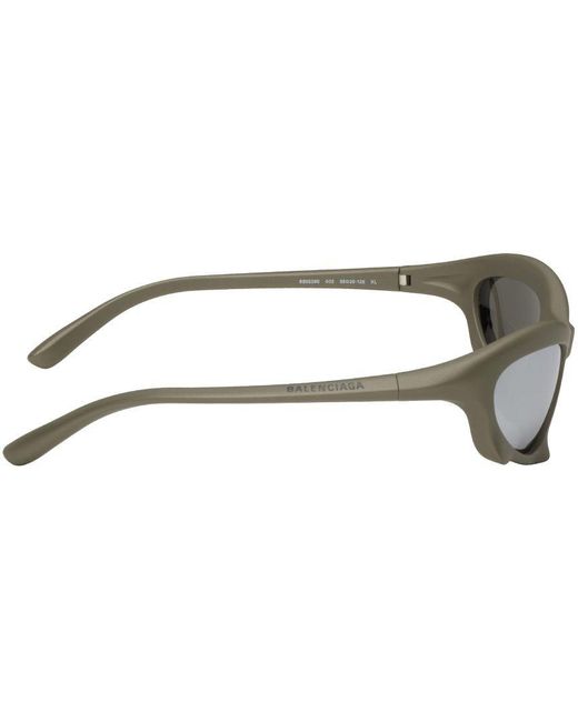 Balenciaga Silver Bat Sunglasses in Black for Men | Lyst
