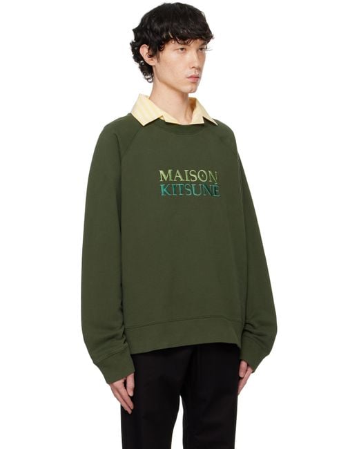 Maison Kitsuné Green Gradient '' Oversize Sweatshirt for men