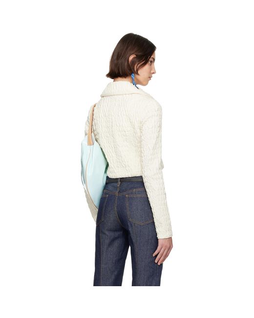 Tory Burch White Cropped Wool Silk Jacket