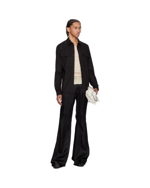 Rick Owens Black Temple Work Shirt for men