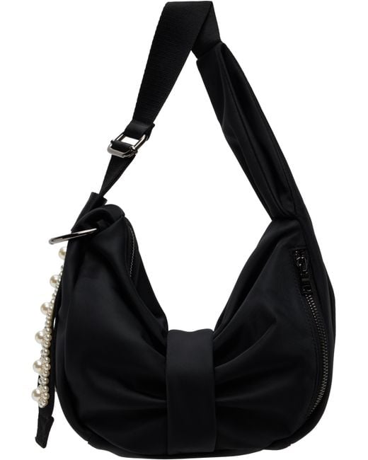 Simone Rocha Black Mini Sling Bow Bag