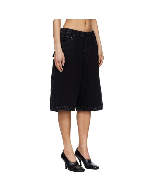 Entire studios Black Spar Denim Shorts