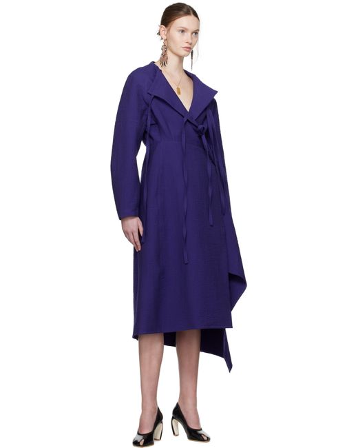 Robe Midi Mauve En Coton À Assemblage Cache-Cœur Tory Burch en coloris Blue