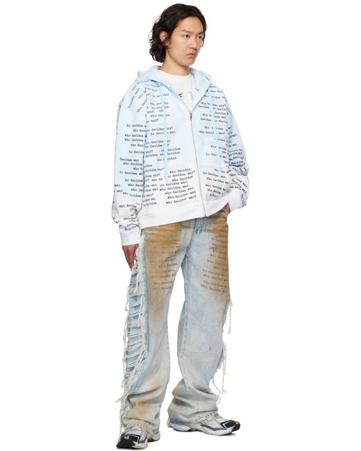 Who Decides War Multicolor Mechanic Ultra Flare Jeans for men