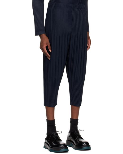 Homme Plissé Issey Miyake Blue Basics Trousers for men