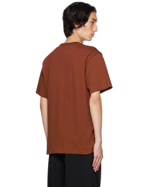 Helmut Lang Red Burgundy Inside Out T-shirt for men