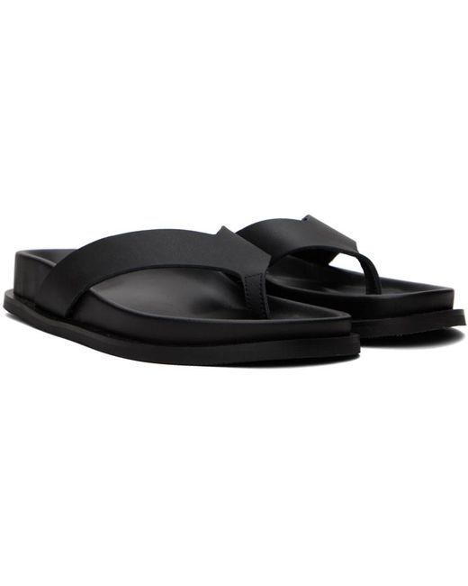 St. Agni Thong Slides in Black Lyst