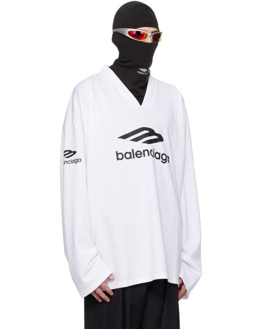 Balenciaga Black 3b Sports Icon Ski Long Sleeve T-shirt for men