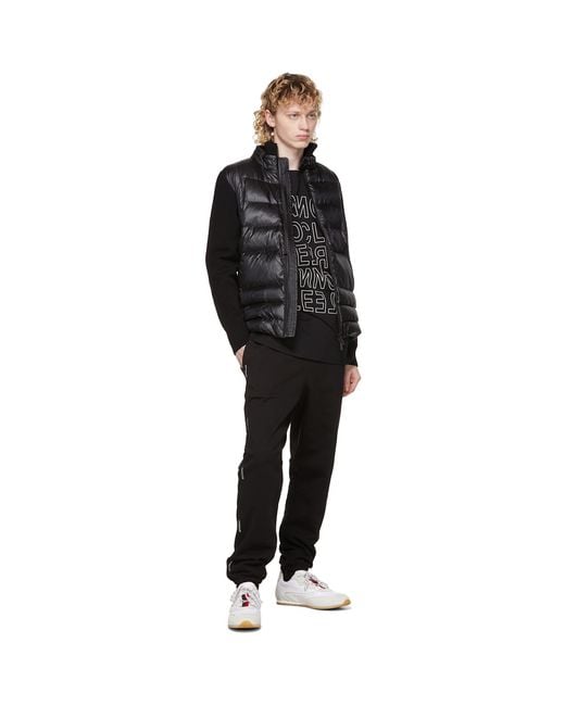 Moncler Black Logo Long Sleeve T-shirt for men