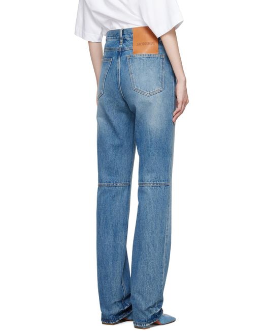 Jacquemus La Casaコレクション ブルー Le De-nîmes Droit ジーンズ Blue