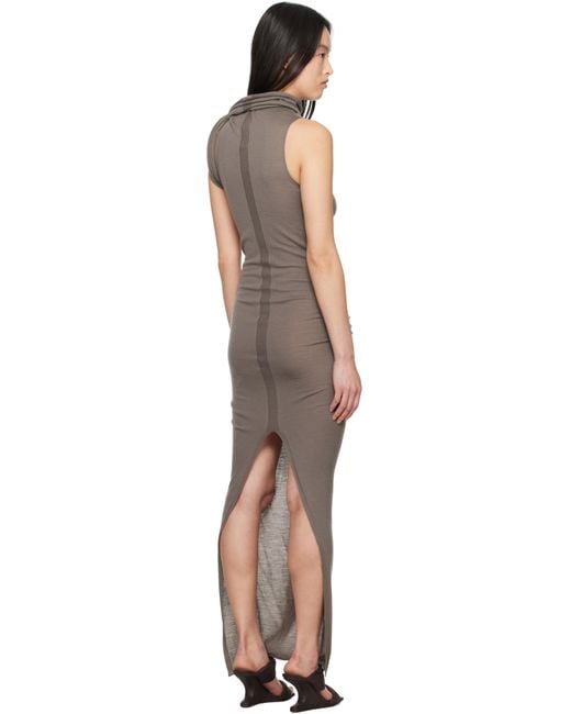 Rick Owens Black Hollywood Banded T Maxi Dress