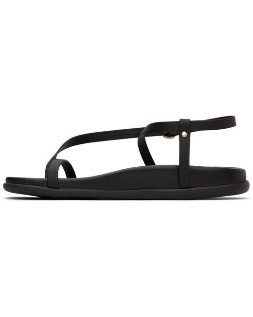 Ancient Greek Sandals Black Aimilia Sandals