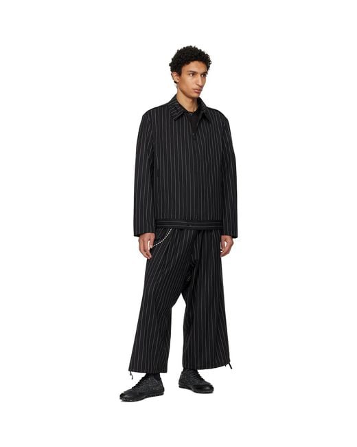 Y-3 Black Refined Wool Ut Blouson Jacket for men
