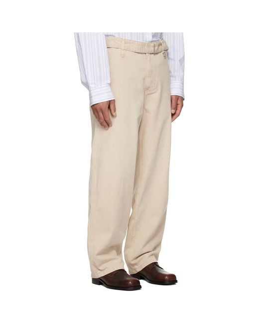 Wooyoungmi Natural Belted Jeans for men