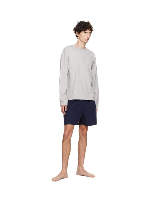 Tekla Gray Long-Sleeved T-Shirt for men