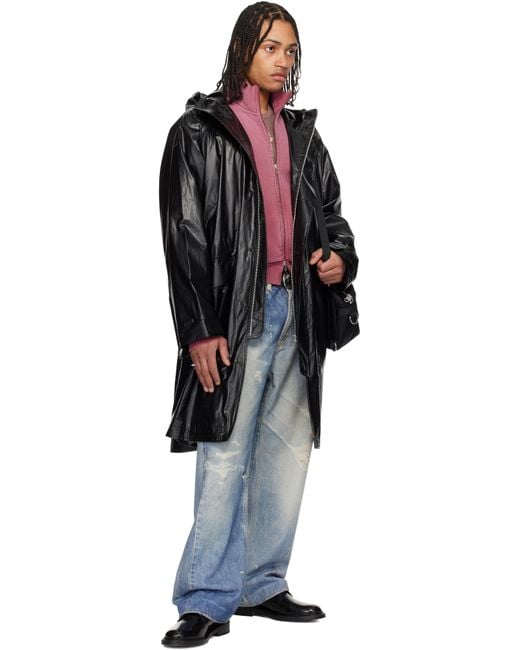 メンズ Our Legacy ブラック Tempesta フェイクレザー コート Black