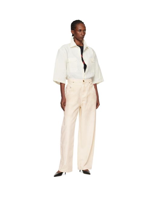 Willy Chavarria Natural Off- S/S Corcoran Shirt