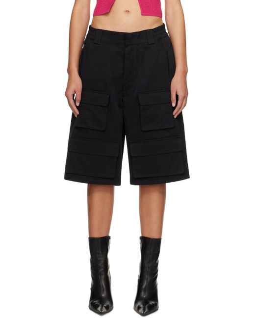 M I S B H V Black Four-pocket Cargo Shorts