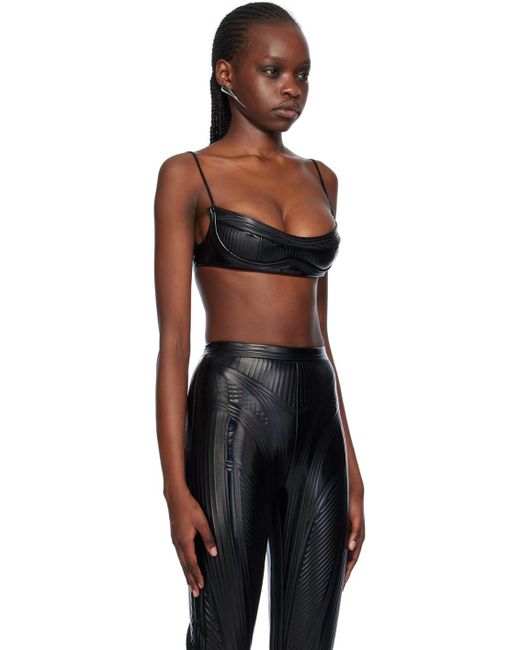 Mugler エンボス ブラレット Black