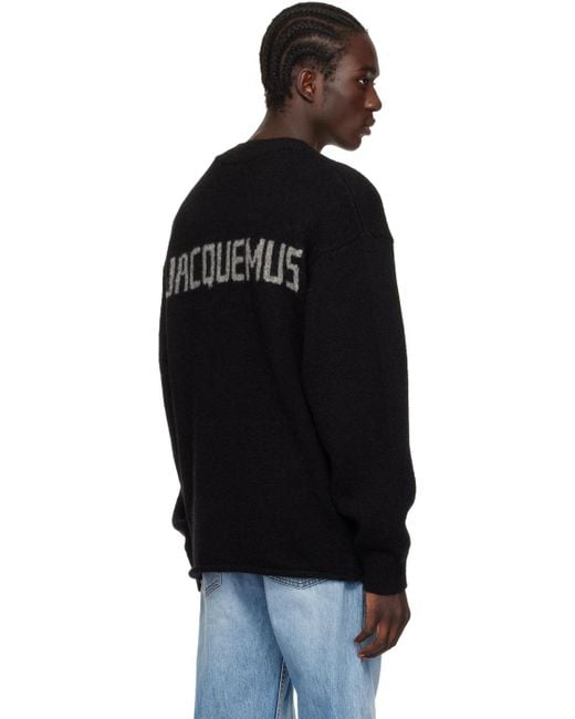 【関税&送料込】JACQUEMUS Sweaters Black Jacquemus Knit Sweater, Long Sleeves, , Size: Large in Black