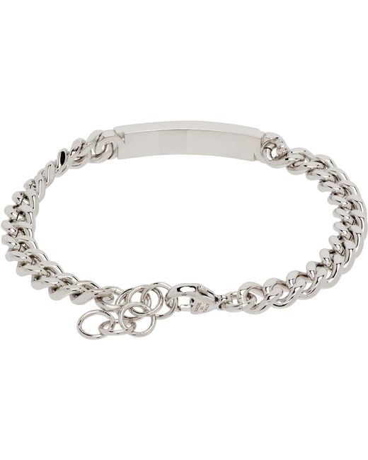 Ferragamo Metallic Curb Chain Bracelet for men