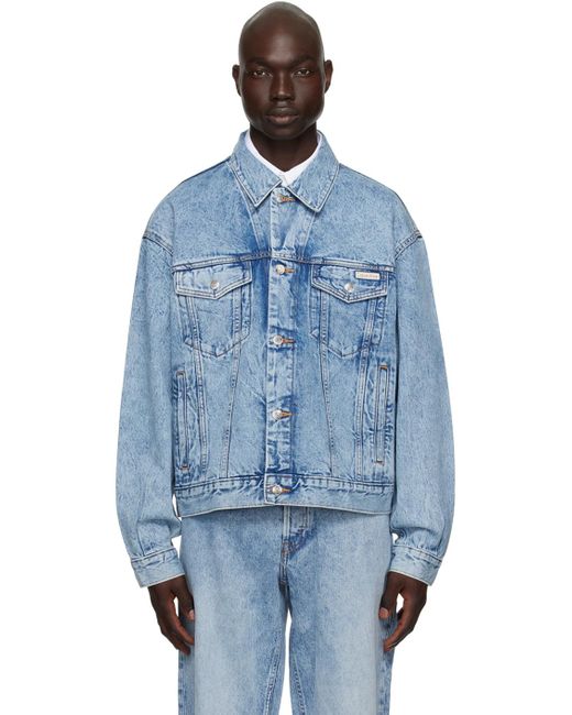 Calvin Klein Blue Future Archive Denim Jacket for men