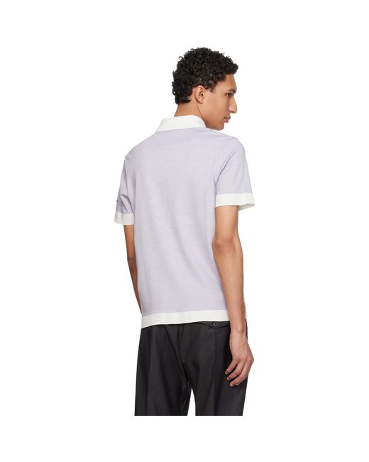 Paul Smith Purple Lyocell-Blend Contrast Trim Polo for men